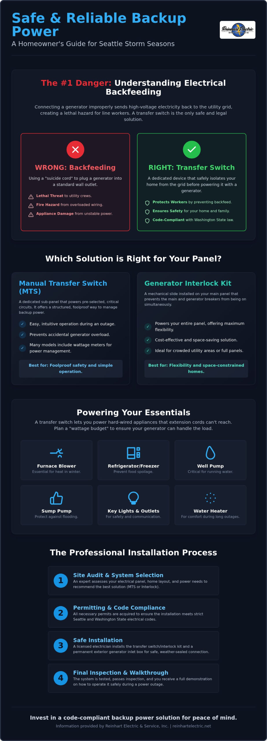 Manual Transfer Switch Installation in Seattle: A Homeowner’s Safety Guide